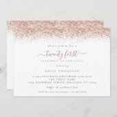 トレンディーバラ金ゴールドグリッター21st誕生日パーティー 招待状 (正面/裏面)