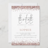 トレンディーバラ金ゴールドグリッター30th誕生日パーティー 招待状 (正面)