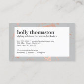 トレンディーバラ金ゴールドグレーデザイナー上の大理石パターン 名刺 (裏面)