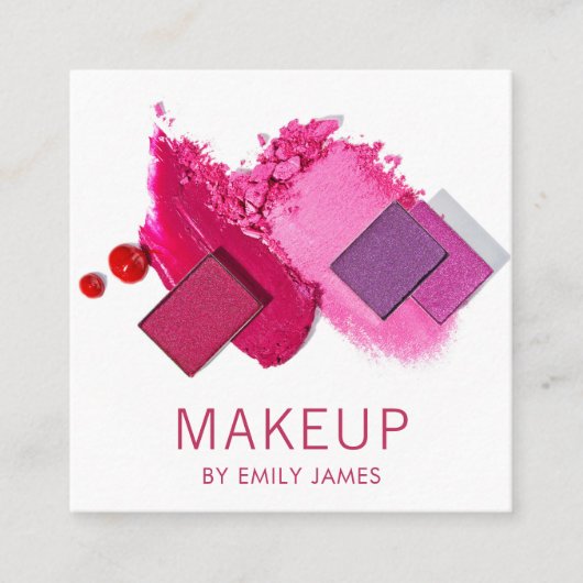 トレンディーバラ金ゴールドシルバーシモダンックマックアップアーティスト スクエア名刺 (正面)