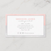 トレンディーバラ金ゴールドシルバーシモダンックメイクアップアーティスト 名刺 (裏面)