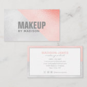 トレンディーバラ金ゴールドシルバーシモダンックメイクアップアーティスト 名刺 (正面/裏面)