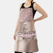 トレンディーバラ金ゴールドダイヤモンドグリッターモノグラム エプロン (インサイチュ)