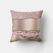 トレンディーバラ金ゴールドダイヤモンドグリッターモノグラム クッション (裏面)