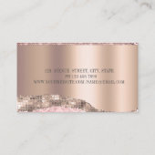 トレンディーバラ金ゴールドダイヤモンドグリッターモノグラム 名刺 (裏面)