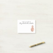 トレンディーバラ金ゴールドパイナップルパーソナライズされた ポストイット (デスク上)