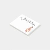 トレンディーバラ金ゴールドパイナップルパーソナライズされた ポストイット (アングル)