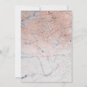 トレンディーバラ金ゴールドピンクマーブルグモダンラムパーティー 招待状 (裏面)