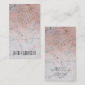 トレンディーバラ金ゴールドピンクモダンマーブルシックグラム 名刺 (正面/裏面)