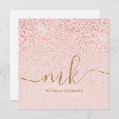 トレンディーバラ金ゴールドファンシーグリッターイニシャルと名前 (正面/裏面)