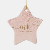 トレンディーバラ金ゴールドファンシーグリッターイニシャルと名前 セラミックオーナメント (右)