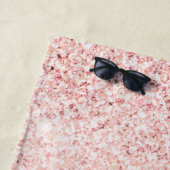 トレンディーバラ金ゴールドファンシーグリッターイニシャルと名前 ビーチタオル (インサイチュ)