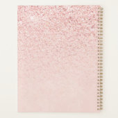 トレンディーバラ金ゴールドファンシーグリッターイニシャルと名前 プランナー手帳 (裏面)