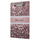 トレンディーバラ金ゴールドフェイクグリッター及びダイヤモンド クリップボード (左)