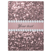 トレンディーバラ金ゴールドフェイクグリッター及びダイヤモンド クリップボード (裏面)