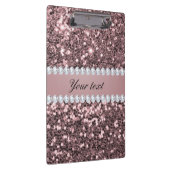 トレンディーバラ金ゴールドフェイクグリッター及びダイヤモンド クリップボード (右)