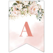 トレンディーバラ金ゴールドフローラ金ゴールド16th誕生日パーティー バンティングフラッグ (第2の旗)