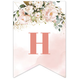 トレンディーバラ金ゴールドフローラ金ゴールド16th誕生日パーティー バンティングフラッグ