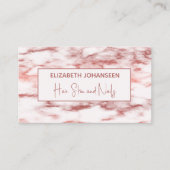 トレンディーバラ金ゴールドホワイトマーブルメイクアップアーティストサロン 名刺 (正面)