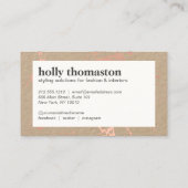 トレンディーバラ金ゴールドマーブルパターンオンクラフト 名刺 (裏面)