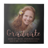 トレンディーバラ金ゴールドモダンタイポグラフィ書 タイル (正面)