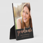 トレンディーバラ金ゴールド卒業写真 フォトプラーク (側面)