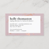 トレンディーバラ金ゴールド大理石パターン赤面デザイナ 名刺 (裏面)