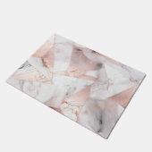 トレンディーバラ金ゴールド幾何大理石 ドアマット (アングル)