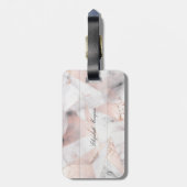 トレンディーバラ金ゴールド幾何大理石 ラゲッジタグ (裏面縦)