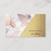 トレンディーバラ金ゴールド幾何大理石 名刺 (正面)