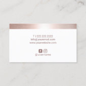 トレンディーバラ金ゴールド美容師メイクアップアーティストサロン 名刺 (裏面)