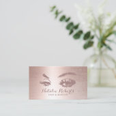 トレンディーバラ金ゴールド美容師メイクアップアーティストサロン 名刺 (スタンド正面)