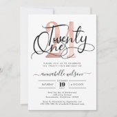 トレンディーバラ金ゴールド21歳の誕生日パーティー 招待状 (正面)