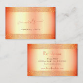 トレンディーバラ金ゴールド(ゴールデングリッター爪、 ネイル) 名刺 (正面/裏面)