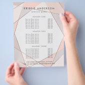 トレンディーバラ金ゴールドPink & Taupe Pricing & Services チラシ (手)