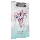 トレンディーバラ-金ゴールドマーブルグラデーション&ボホスカル クリップボード (右)