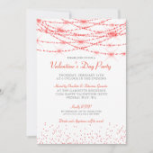 トレンディーバレンタインハート《写真》ぼけ味パーティー 招待状 (正面)