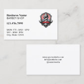 トレンディーバーバーショッププロフェッショナルヘアクリッパー理容師 名刺 (正面/裏面)