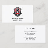 トレンディーバーバーショッププロフェッショナルヘアクリッパー理容師 名刺 (正面/裏面)