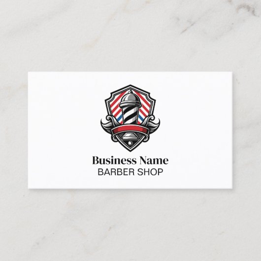 トレンディーバーバーショッププロフェッショナルヘアクリッパー理容師 名刺 (正面)