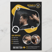 トレンディーバーバーショップヘアスタイリング理容師ショップヘアカット チラシ (正面)