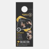 トレンディーバーバーショップヘアスタイリング理容師ショップヘアカット ドアノブサイン (裏面)