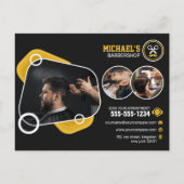 トレンディーバーバーショップヘアスタイリング理容師ショップヘアカット ポストカード (正面)