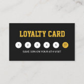 トレンディーバーバーショップヘアスタイリング理容師ショップヘアカット ロイヤリティカード (裏面)