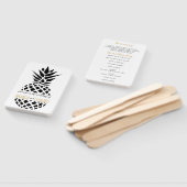 トレンディーパイナップル編集可能カラーウェディングプログラム ハンドファン (組立なし)