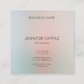 トレンディーパステモダンルカラーミニマリストテンプレート スクエア名刺 (裏面)