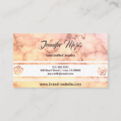 トレンディーパステルオレンジマーブルウィズザモノグラム 名刺 (裏面)