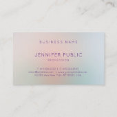 トレンディーパステルカラーズモモダンノグラムテンプレート 名刺 (裏面)