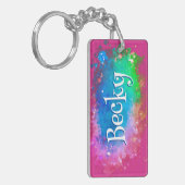 トレンディーパステルバックグラウンド キーホルダー (正面左)