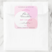 トレンディーパステルピンクカラー製品パッケージラベル スクエアシール (バッグ)